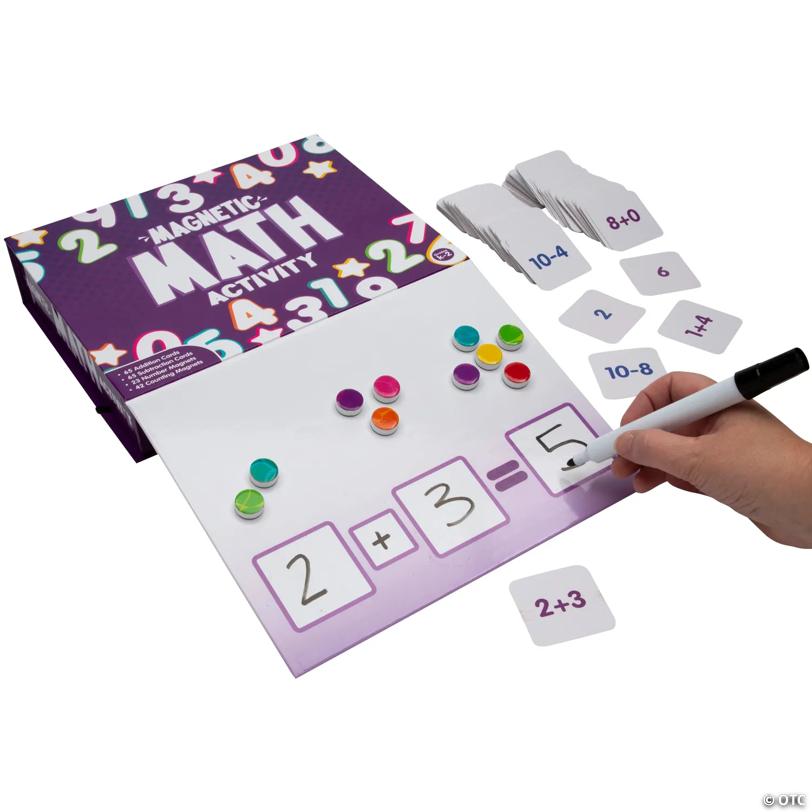 8" x 10 1/4" Magnetic Math Counting Activity Box Set - 72 Pc.