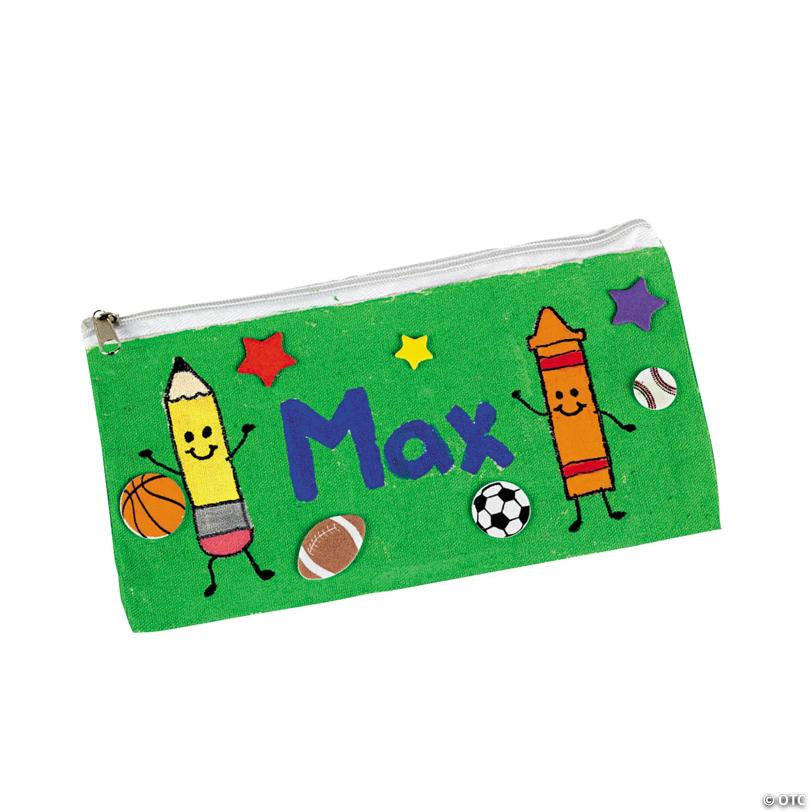 8" x 4 1/4" Bulk 48 Pc. Zippered Natural Canvas Pencil Cases