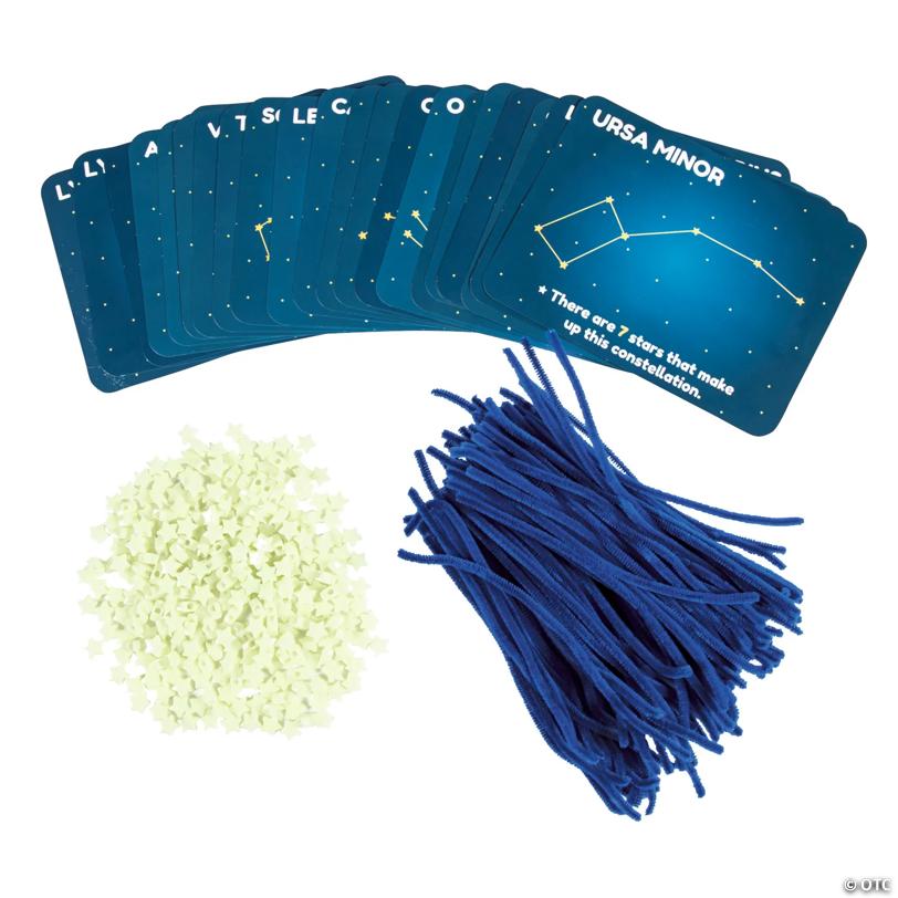 8" x 6" Glow-in-the-Dark Constellations Educational Craft Kit - 450 Pc.