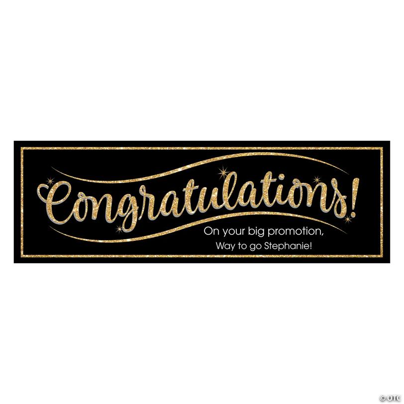 90" x 29" Congratulations Custom Banner - Large