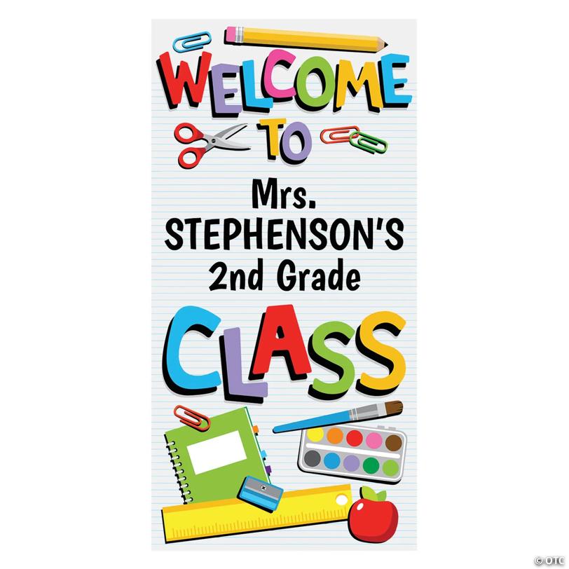 90" x 29" Personalized Large Welcome to the Classroom Door Banner