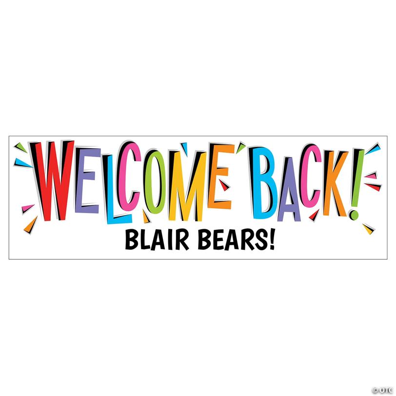 90" x 29" Welcome Back Custom Banner - Large