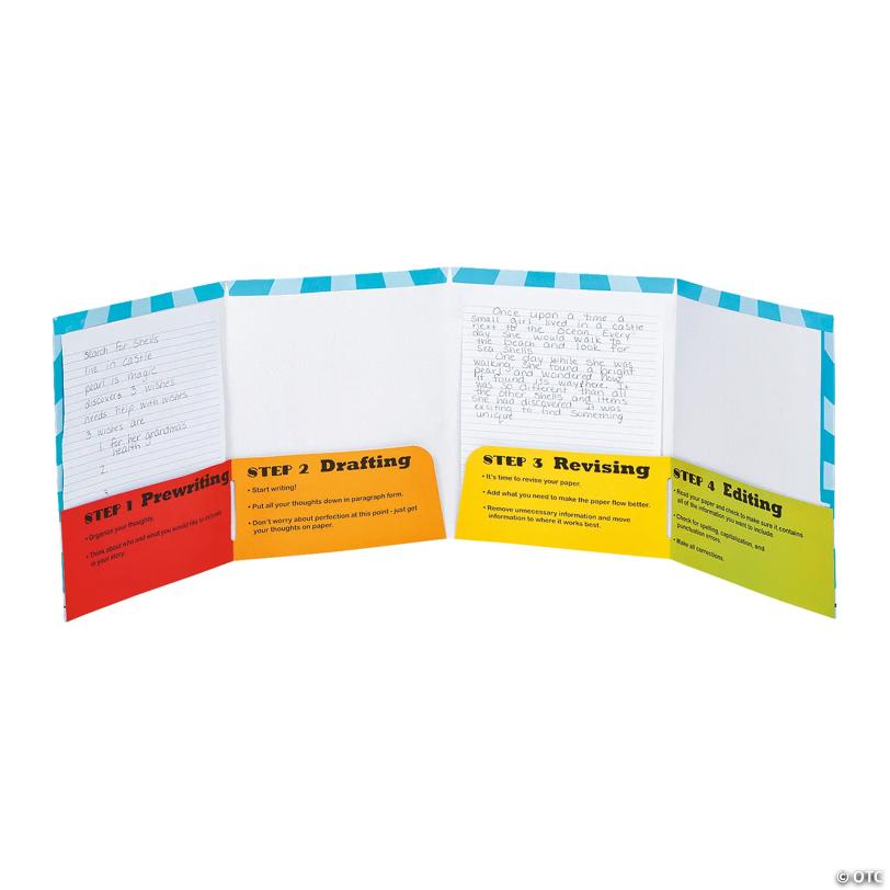9 1/2" x 12" Bulk 48 Pc. Writing Process Laminated Cardstock Pocket Folders
