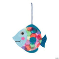 9 3/4" x 8 1/4" Bright Dot Fish Glitter Sign Craft Kit - Makes 12