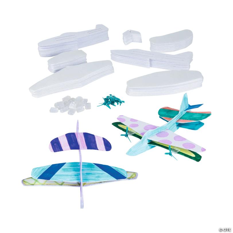 9" x 9" DIY STEAM Design Your Own Plane & Glider Kit - 10 Pc.