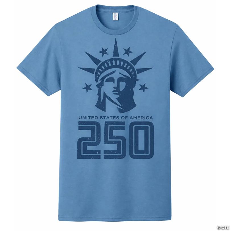 Adults Lady Liberty 250 Blue T-Shirt Elite Festo