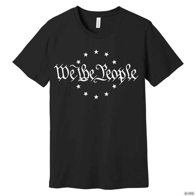 Adults We The People Black T-Shirt Elite Festo
