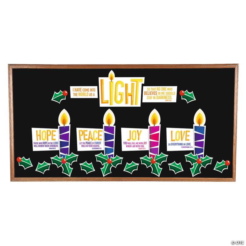 Advent Colorful Cardstock Classroom Bulletin Board Set - 32 Pc.