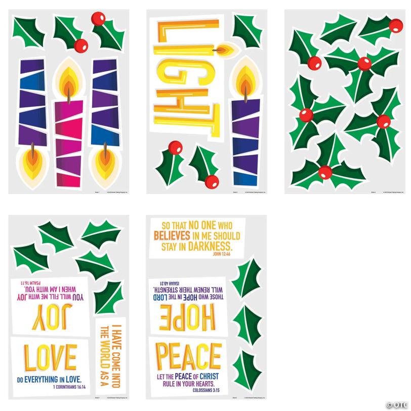 Advent Colorful Cardstock Classroom Bulletin Board Set - 32 Pc.