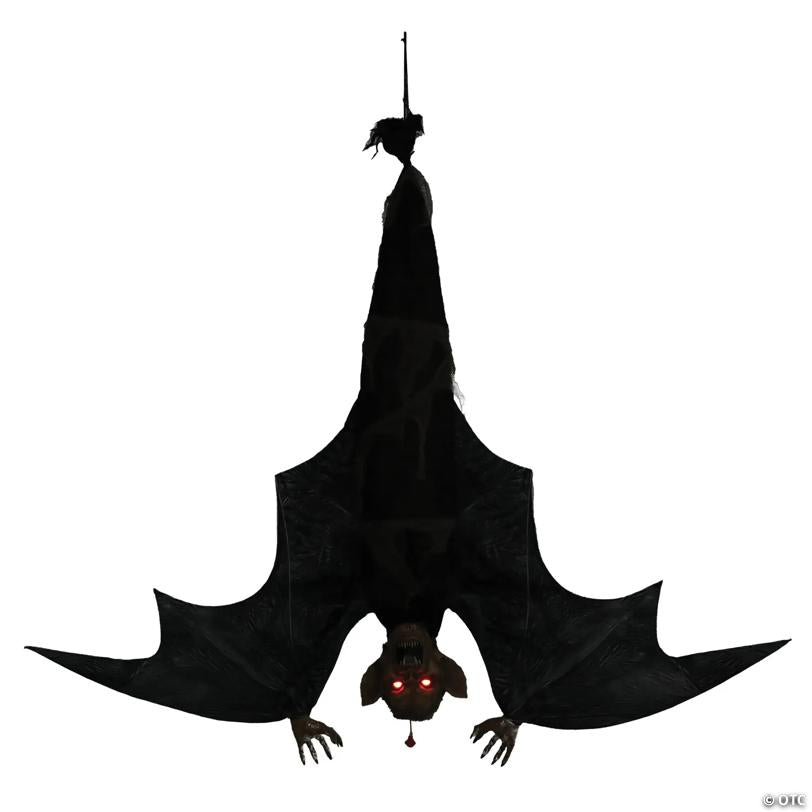 Animated Light-Up Hanging Menacing Bat with Sound Halloween Decoration - image 2