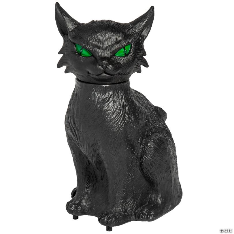 Animated & Light-Up Black Cat Tabletop Halloween Decoration - 14 - image 2