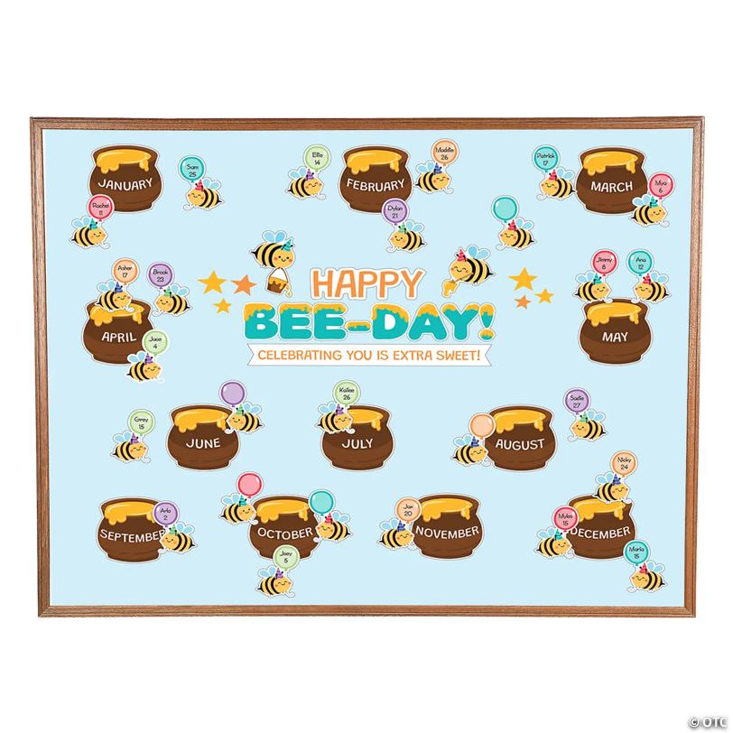 Bee Birthday Classroom Bulletin Board Set - 63 Pc.