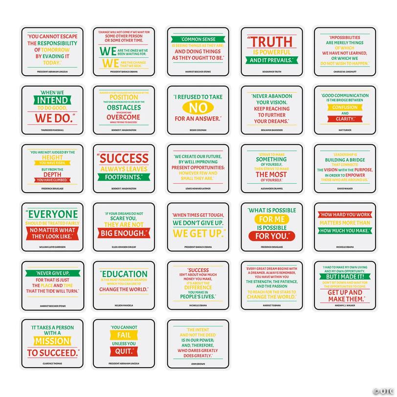 Black History Quote of the Day Cardstock Bulletin Board Set - 30 Pc.