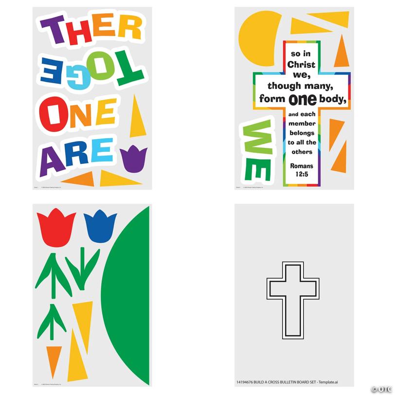 Build a Cross Bulletin Board Set - 65 Pc.