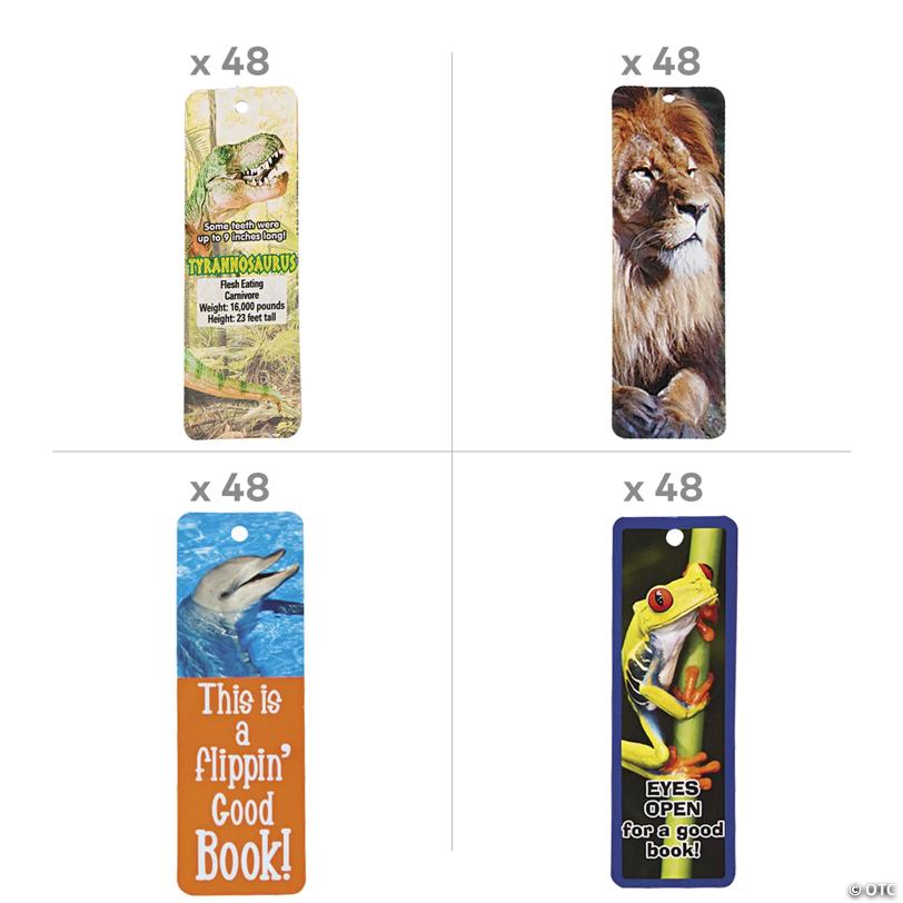 Bulk 192 Pc. Realistic Animal Bookmark Kit Assortment