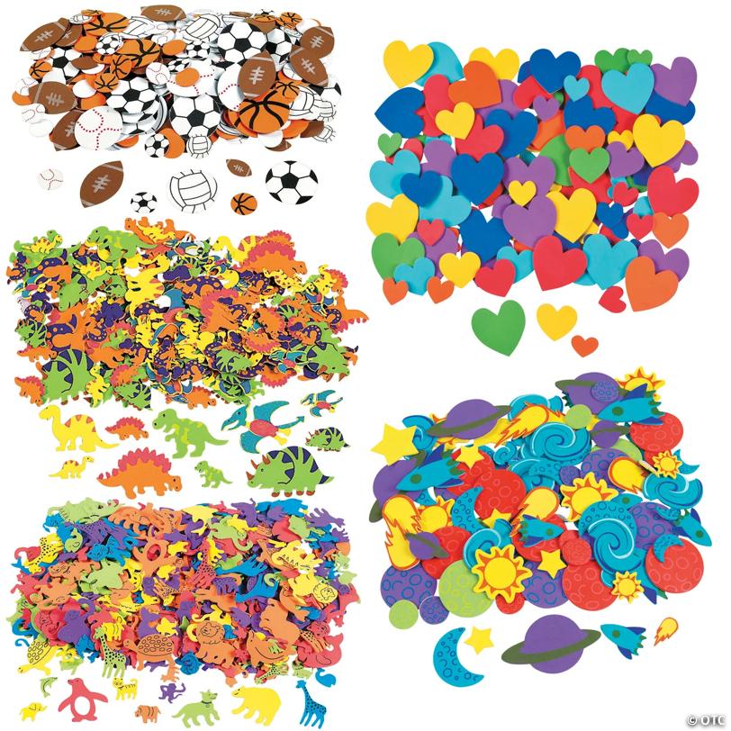 Bulk 2500 Pc. Self-Adhesive Foam Shapes Assortment