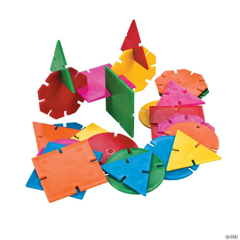 Bulk 330 Pc. Geometric Connecting Shapes Building Blocks Set