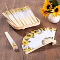 Bulk 48 Pc. Sunflower Printed Folding Hand Fans | Elite Festo
