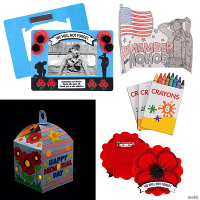 Bulk 60 Pc. Honor Memorial Day Craft Kit Assortment Sets for 12