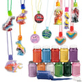 Bulk 72 Pc. Bright Color Sand Art Bottle Necklace Assortment Kit