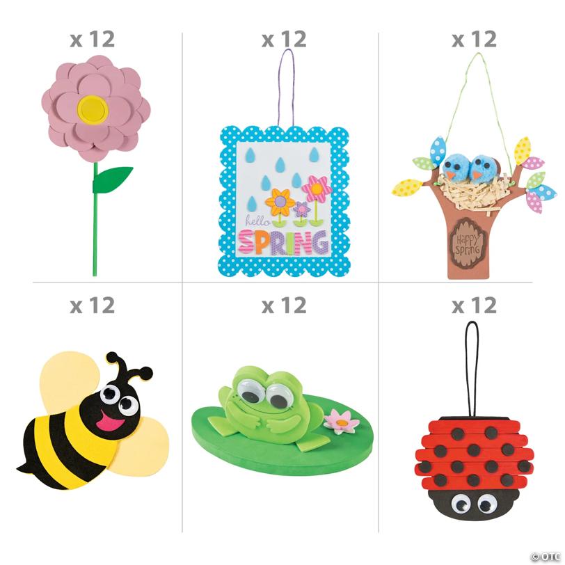 Bulk 72 Pc. Spring Craft Kit Assortment