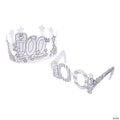 Bulk Color Your Own 100th Day of School Crowns & Glasses Kit for 48