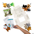 Bulk Color Your Own Mini Stuffed Jungle Animal Desk Pet Habitat Kit for 48