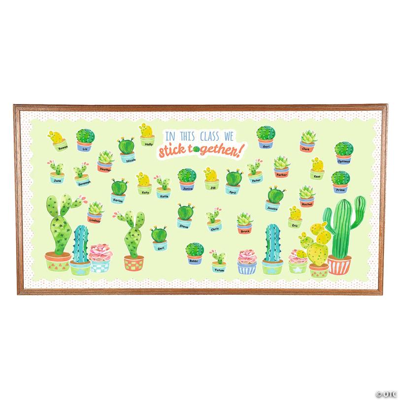 Cactus Bulletin Board Set - 56 Pc.
