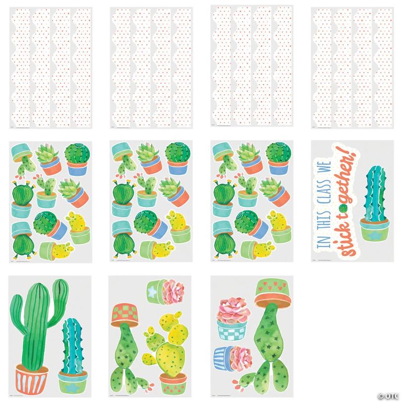 Cactus Bulletin Board Set - 56 Pc.