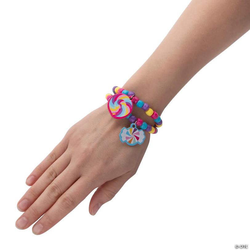 Candy World Beaded Bracelet Craft Kit - Makes 12
