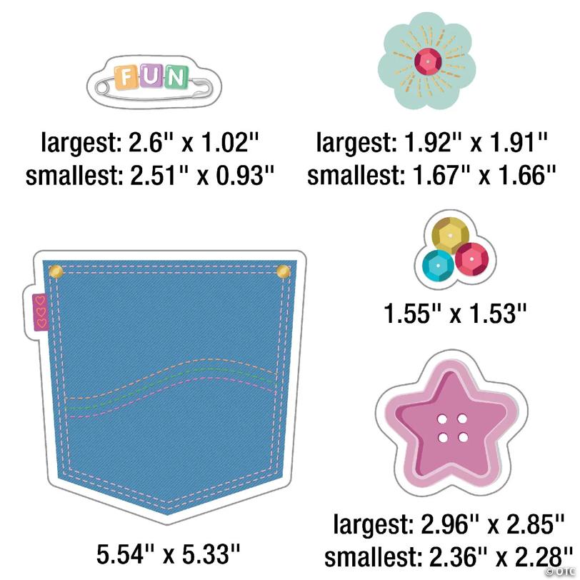 Carson Dellosa Crafty and Cool 58-Piece Pockets Full of Kindness Motivational Bulletin Board Set, Arts and Crafts Theme Growth Mindset Classroom Decor