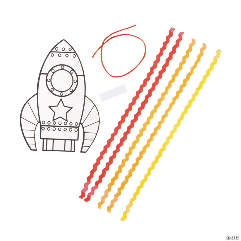 Color Your Own Rocket Craft Kit - Makes 12