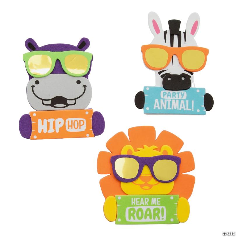 Cool Safari Animal Magnet Craft Kit - Makes 12