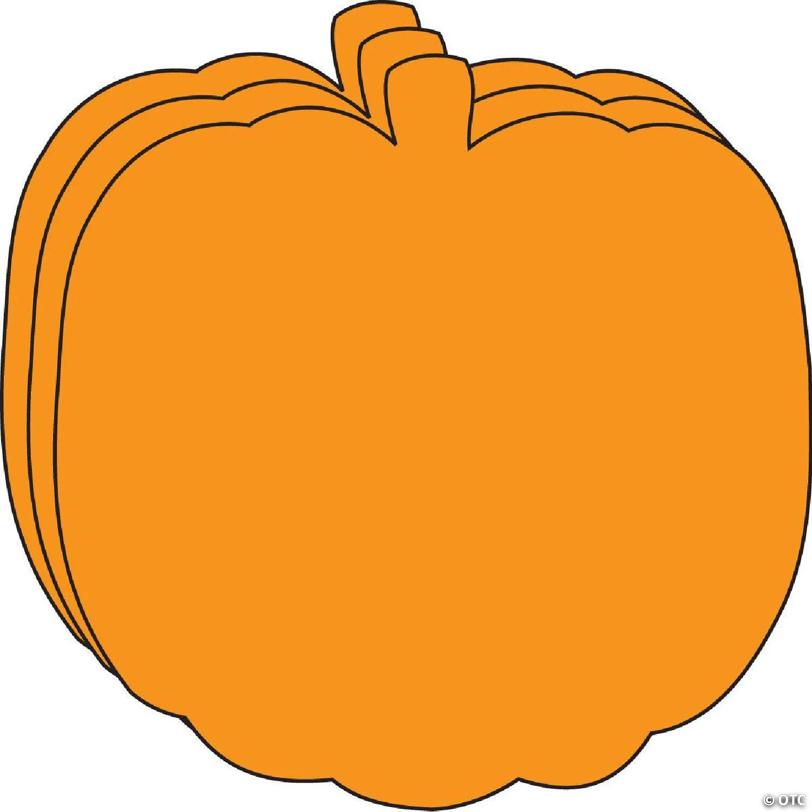 Creative Shapes Etc. - Large Single Color Creative Foam Craft Cut-outs - Pumpkin