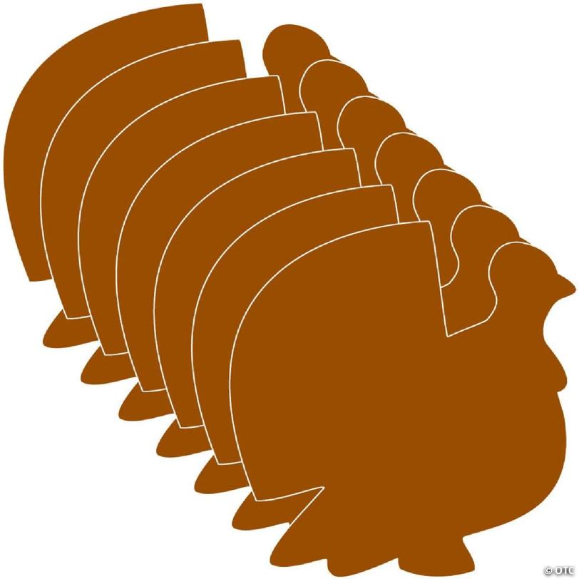Creative Shapes Etc. - Large Single Color Creative Foam Craft Cut-outs - Turkey
