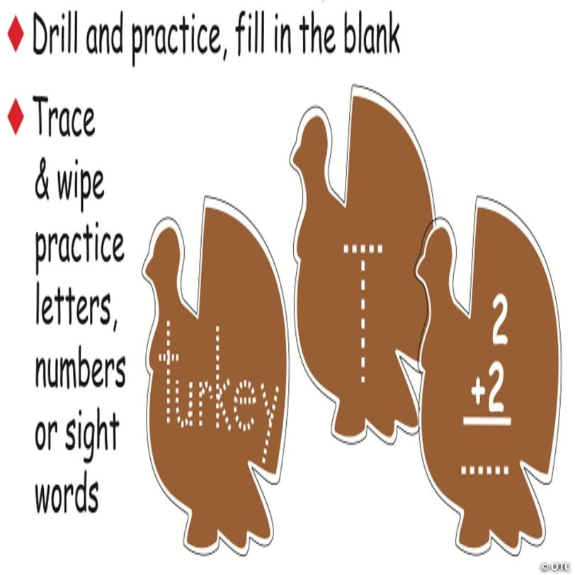 Creative Shapes Etc. - Large Single Color Creative Foam Craft Cut-outs - Turkey