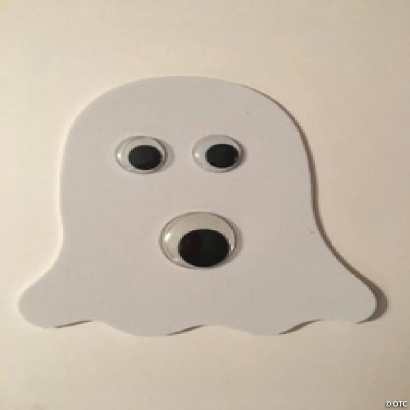 Creative Shapes Etc. - Small Single Color Creative Foam Craft Cut-outs - Ghost