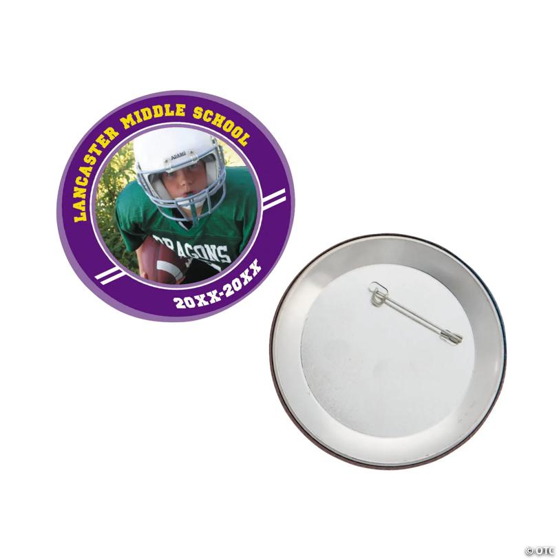Custom Photo Team Spirit Buttons - 12 Pc. | Elite Festo