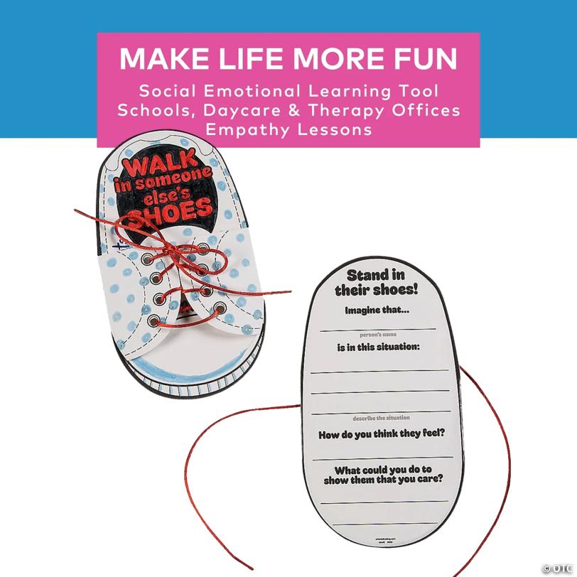 DIY Social Emotional Learning Empathy In Their Shoes Activity - 12 Pc.
