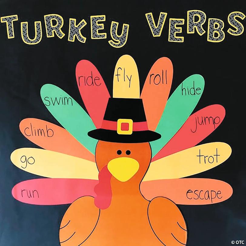 DIY Thanksgiving Turkey Classroom Bulletin Board Set – 26 Pc.