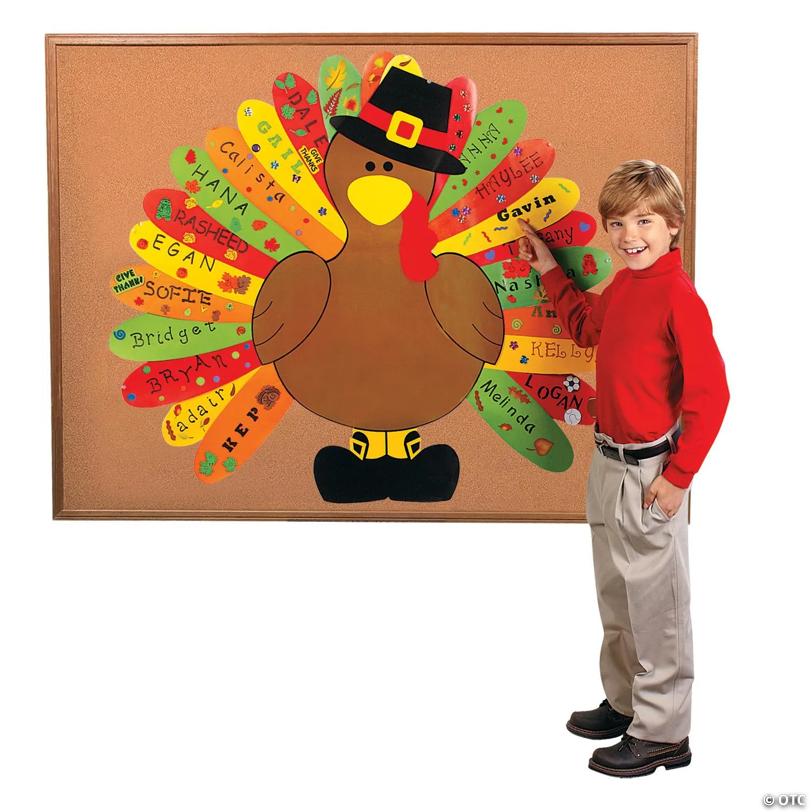 DIY Thanksgiving Turkey Classroom Bulletin Board Set – 26 Pc.