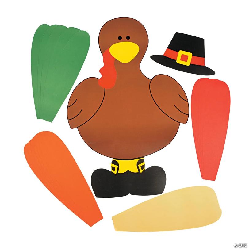 DIY Thanksgiving Turkey Classroom Bulletin Board Set – 26 Pc.