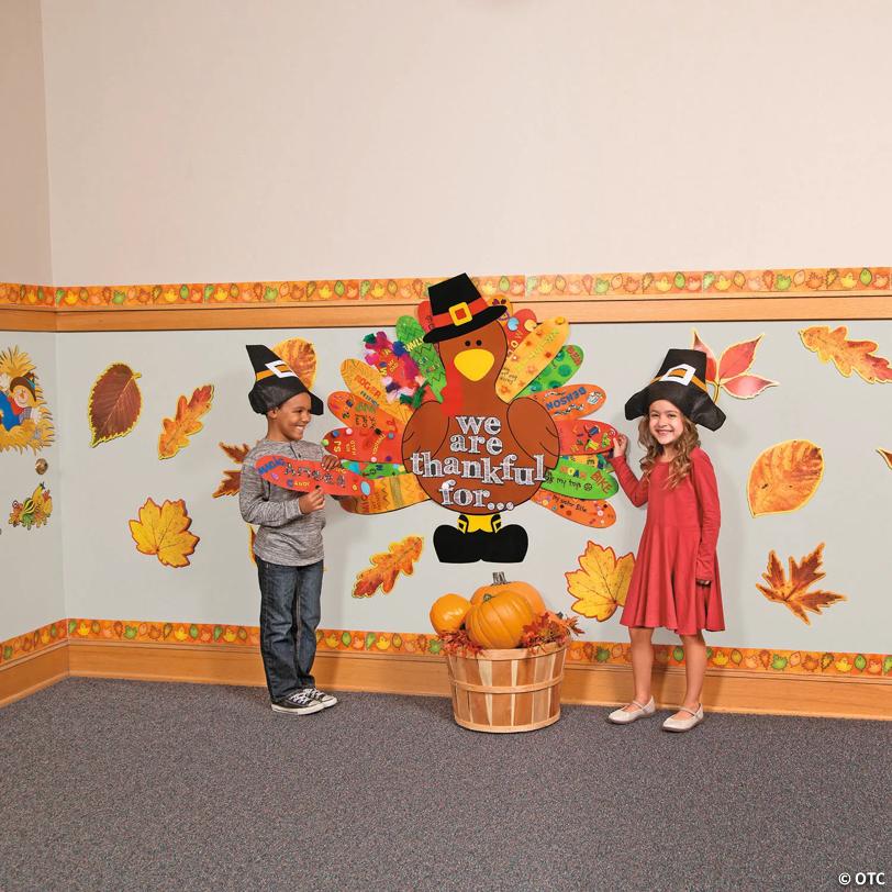 DIY Thanksgiving Turkey Classroom Bulletin Board Set – 26 Pc.