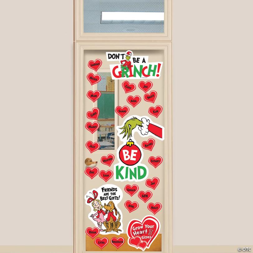 Dr. Seuss™ The Grinch Be Kind Cardstock Classroom Door Decorating Kit - 32 Pc.