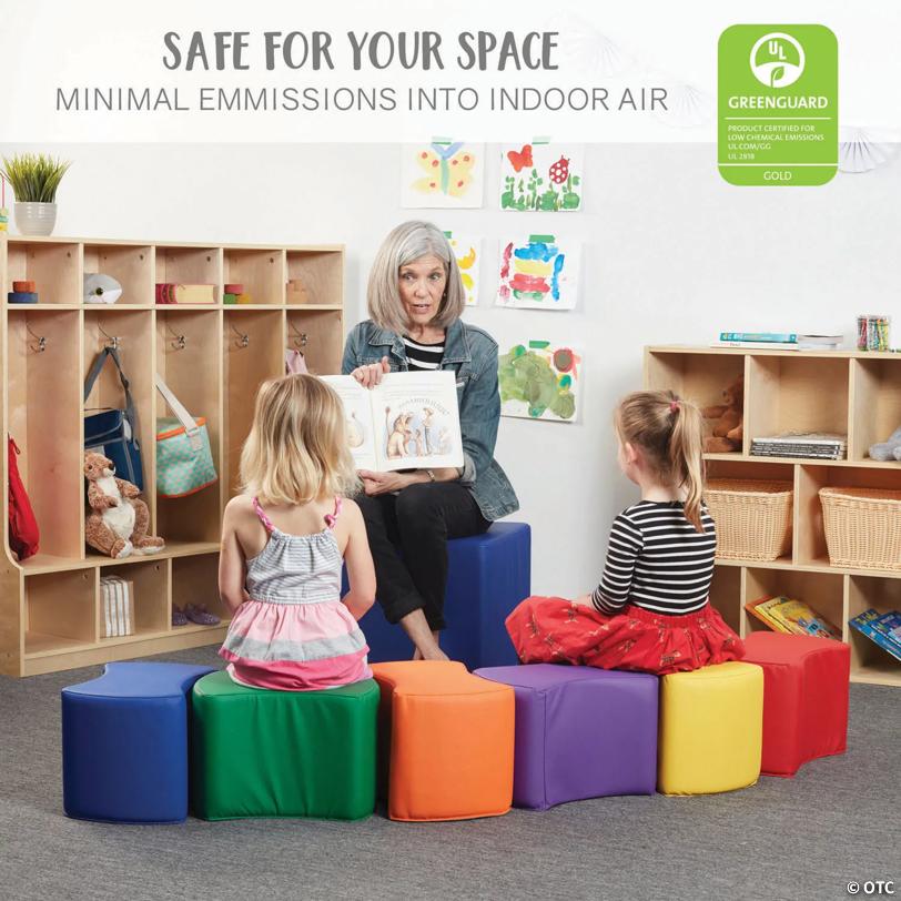 Factory Direct Partners SoftScape Butterfly Seating Set 10 in Height, 6-Piece - Assorted