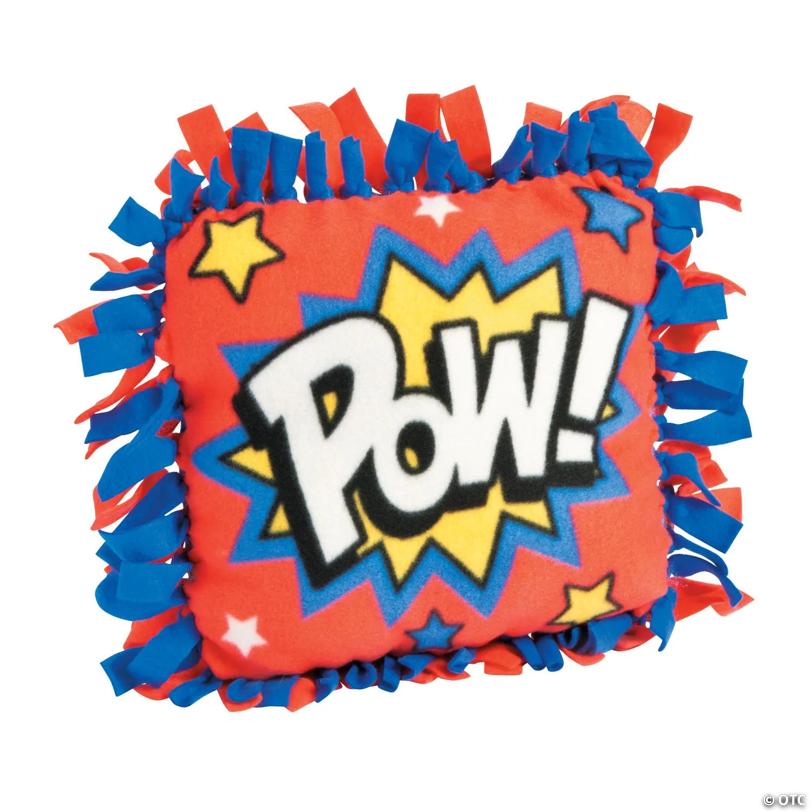 Fleece Superhero Tied Pillow Craft Kit - Makes 6