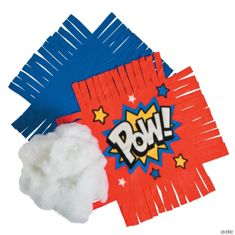 Fleece Superhero Tied Pillow Craft Kit - Makes 6
