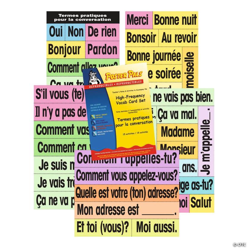 French High-Frequency Vocabulary Card Set
