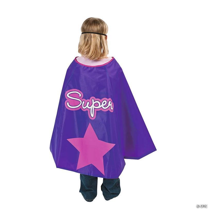 Girl's Superhero Cape & Mask
