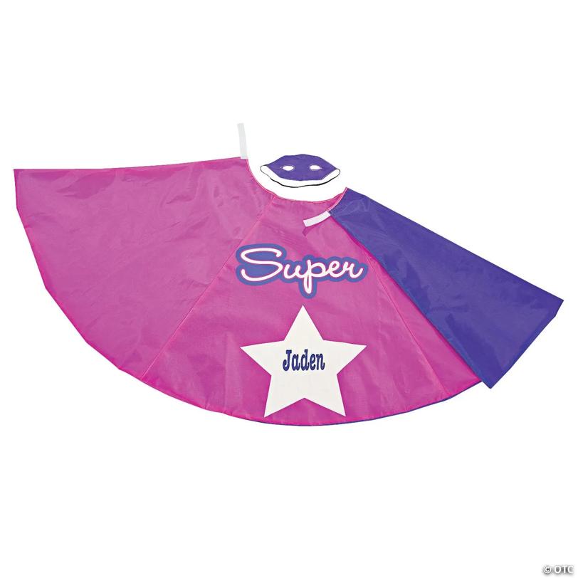 Girl's Superhero Cape & Mask